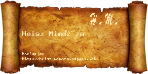 Heisz Mimóza névjegykártya